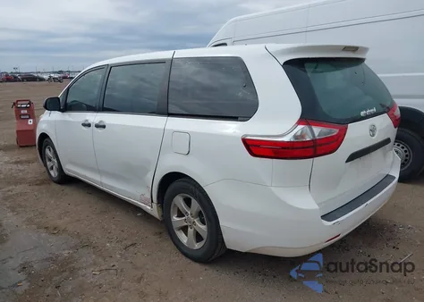 2017 Toyota Sienna L 7 Passenger z USA, uszkodzony, nr VIN 5TDZZ3DC4HS873164